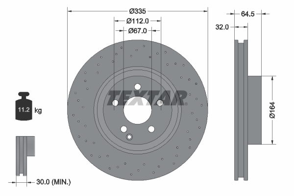 Brake Disc - 92171905 TEXTAR