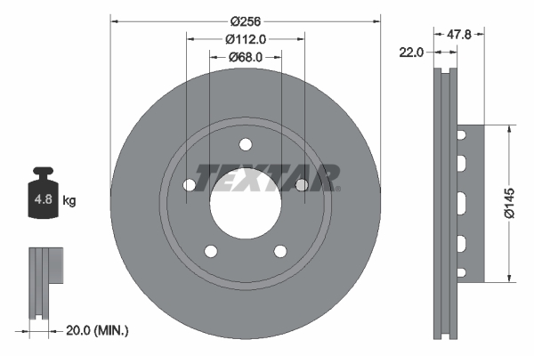 Bremsscheibe - 92174205 TEXTAR