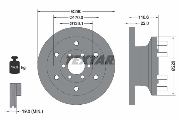 Brake Disc - 93175400 TEXTAR