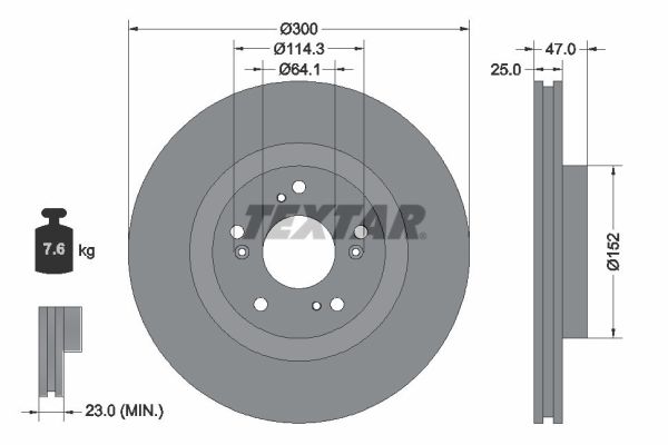 Brake Disc - 92177903 TEXTAR