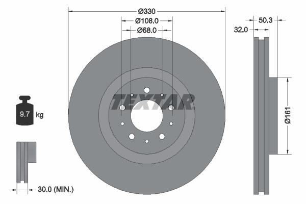 Brake Disc - 92178103 TEXTAR