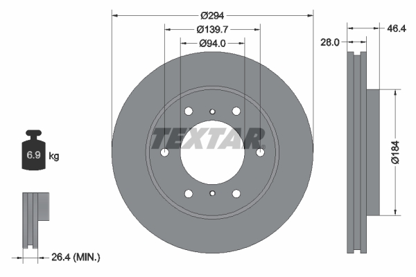 Brake Disc - 92180205 TEXTAR