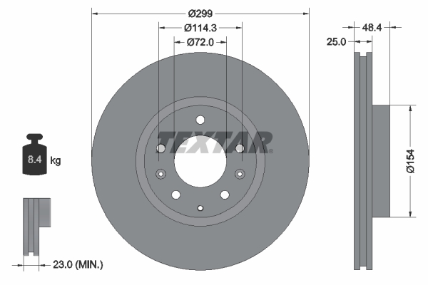 Brake Disc - 92180703 TEXTAR