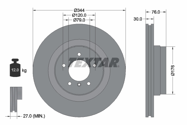 Brake Disc - 92185103 TEXTAR