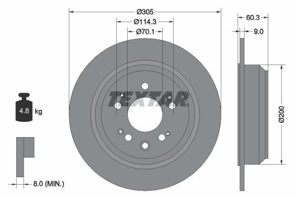 Brake Disc - 92195100 TEXTAR