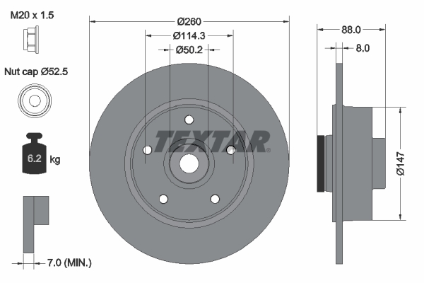 Brake Disc - 92196003 TEXTAR