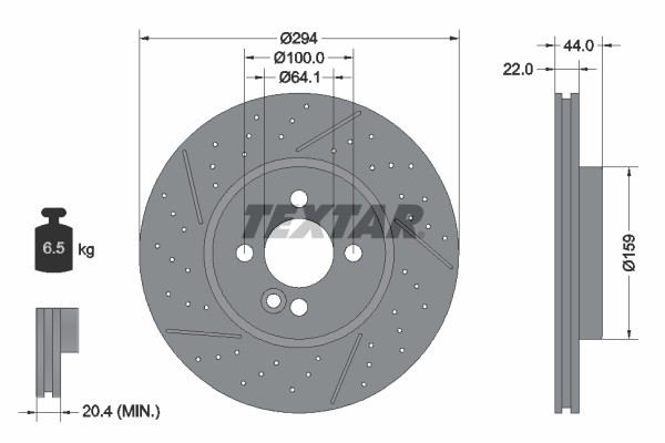 Brake Disc - 92196703 TEXTAR
