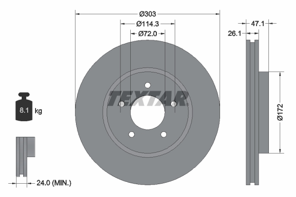 Brake Disc - 92197703 TEXTAR