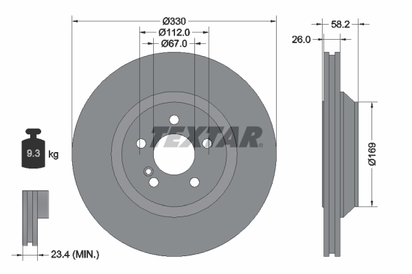 Brake Disc - 92197903 TEXTAR