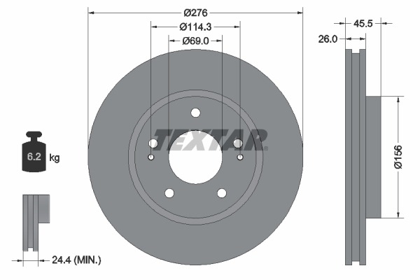 Bremsscheibe - 92198203 TEXTAR