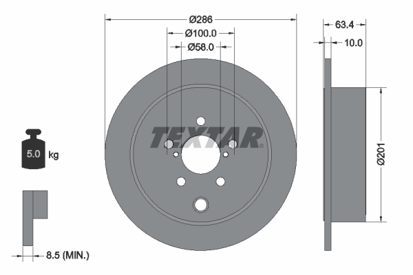 Bremsscheibe - 92200000 TEXTAR
