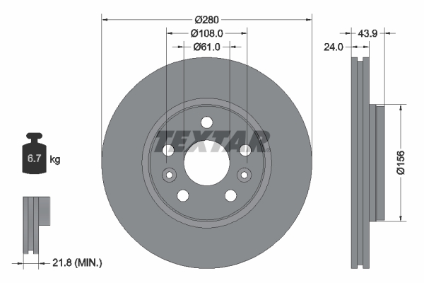 Brake Disc - 92202403 TEXTAR