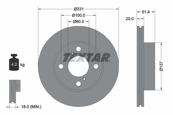 Brake Disc - 92204100 TEXTAR