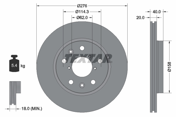 Bremsscheibe - 92204703 TEXTAR