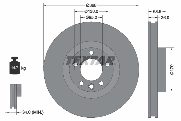 Brake Disc - 92213603 TEXTAR
