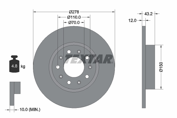 Brake Disc - 92221003 TEXTAR