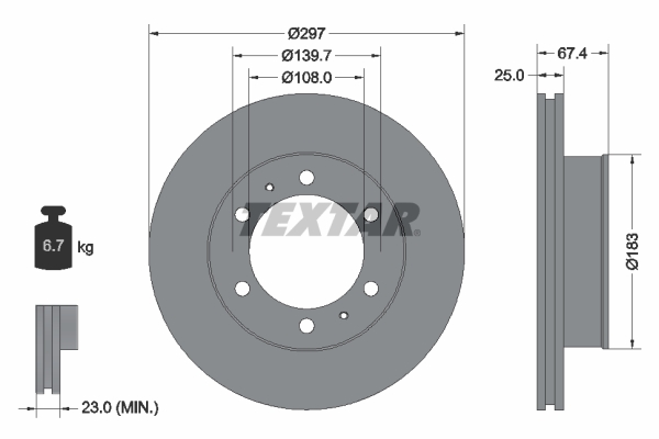 Brake Disc - 92222600 TEXTAR