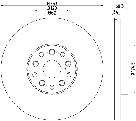 Bremsscheibe - 92224203 TEXTAR