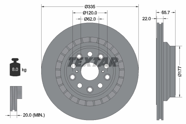 Brake Disc - 92224503 TEXTAR
