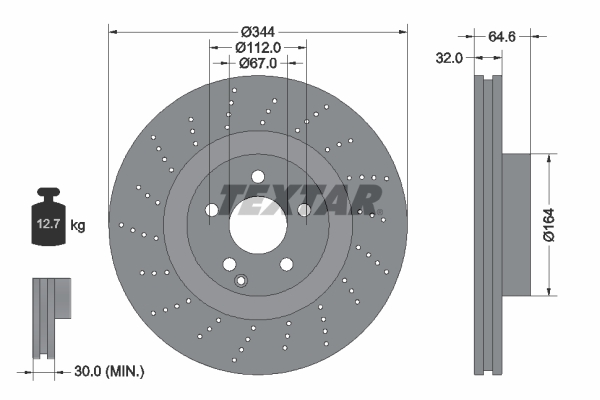Brake Disc - 92224605 TEXTAR