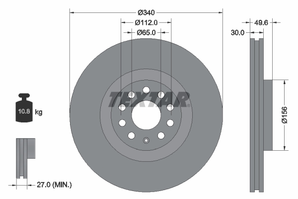 Brake Disc - 92229805 TEXTAR