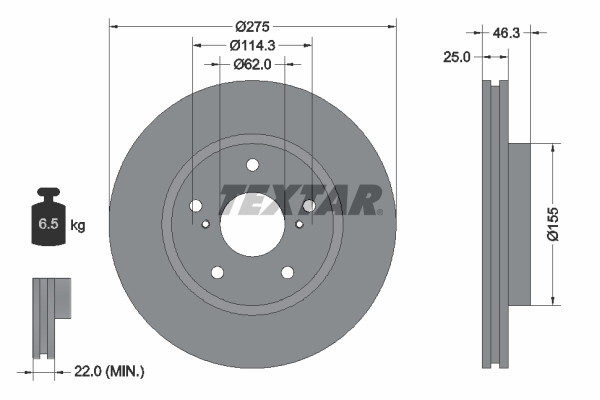 Bremsscheibe - 92232703 TEXTAR