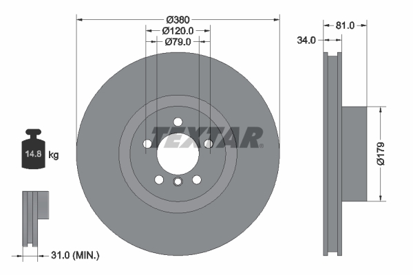 Brake Disc - 92233905 TEXTAR
