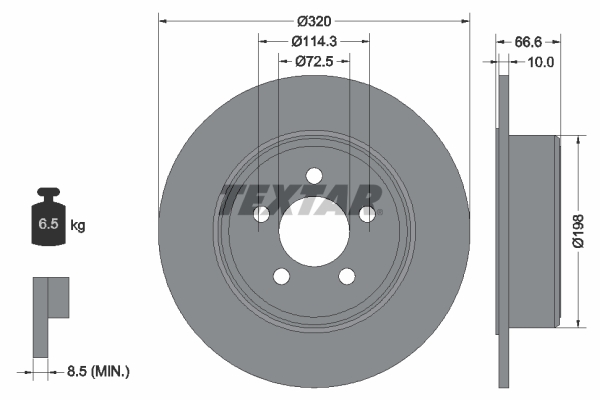 Brake Disc - 92234803 TEXTAR