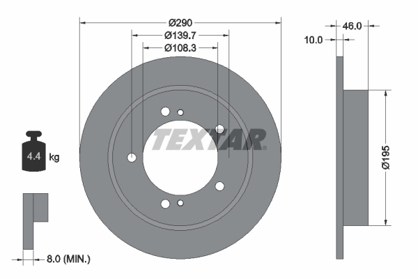 Brake Disc - 92237300 TEXTAR