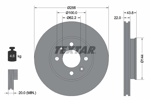 Brake Disc - 92237903 TEXTAR