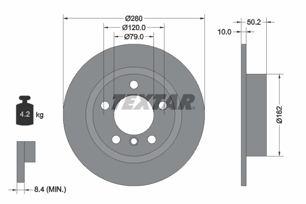 Brake Disc - 92238703 TEXTAR