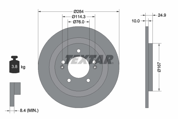 Brake Disc - 92239103 TEXTAR