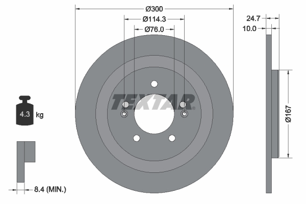 Brake Disc - 92239203 TEXTAR
