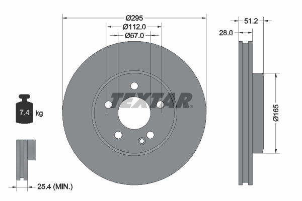 Brake Disc - 92241603 TEXTAR
