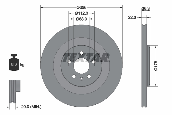Brake Disc - 92241803 TEXTAR