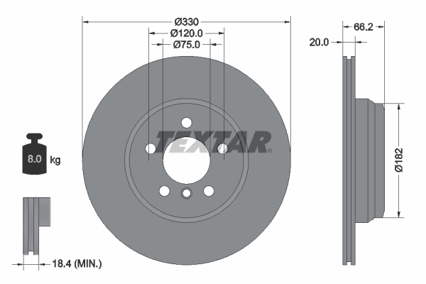 Brake Disc - 92241903 TEXTAR