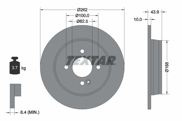 Brake Disc - 92242203 TEXTAR