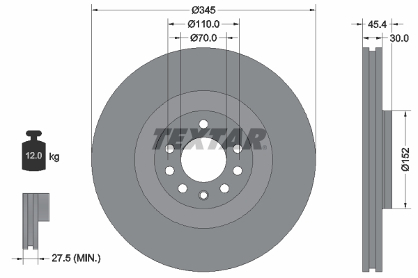 Brake Disc - 92242403 TEXTAR