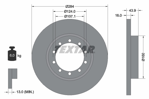 Brake Disc - 93242500 TEXTAR