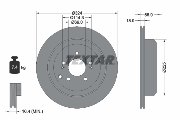 Brake Disc - 92242603 TEXTAR