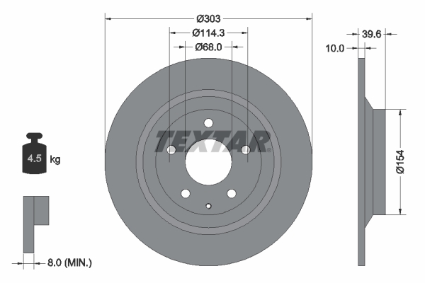Brake Disc - 92242703 TEXTAR