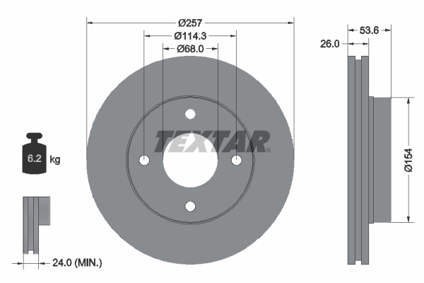 Brake Disc - 92253103 TEXTAR