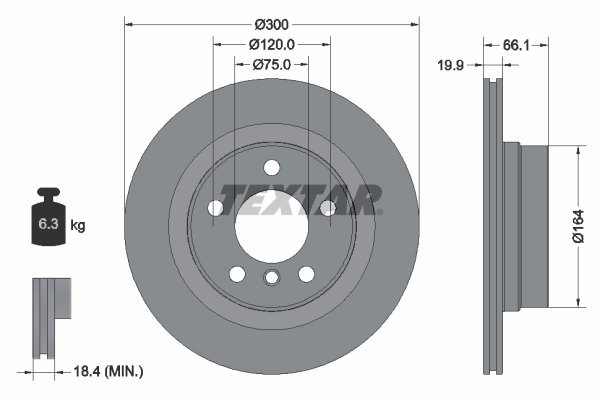 Brake Disc - 92257203 TEXTAR