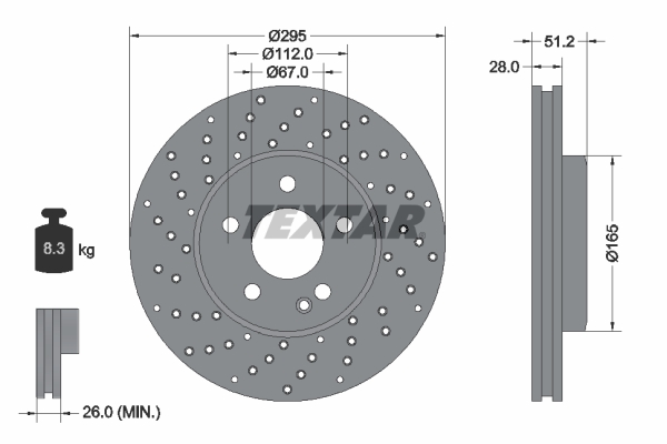 Brake Disc - 92257505 TEXTAR