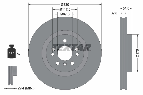 Brake Disc - 92260405 TEXTAR
