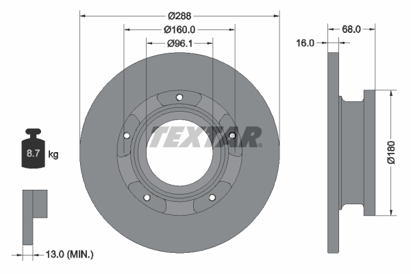 Brake Disc - 93260703 TEXTAR