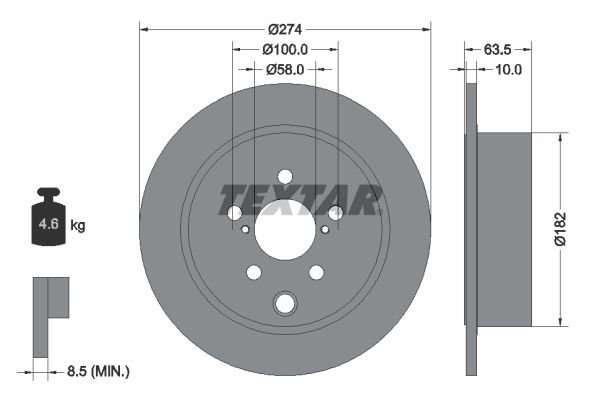 Brake Disc - 92262003 TEXTAR
