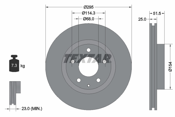 Bremsscheibe - 92267603 TEXTAR