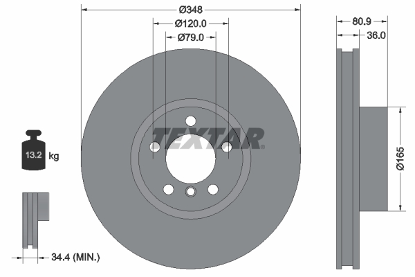 Brake Disc - 92269505 TEXTAR
