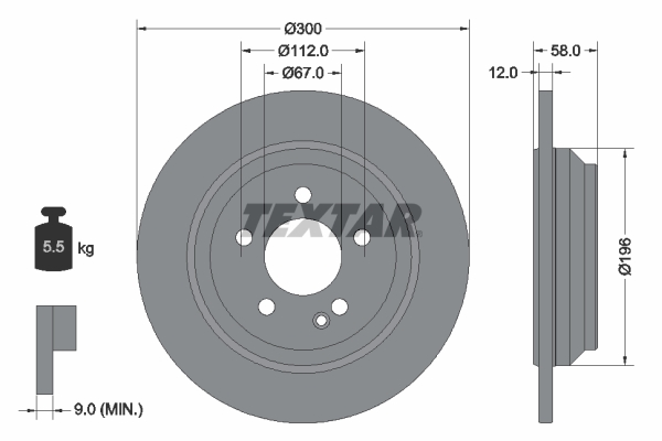 Brake Disc - 92272703 TEXTAR